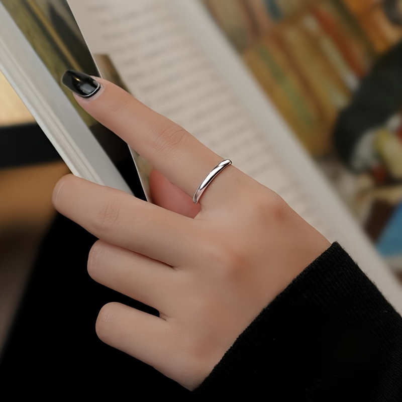 Stainless Steel Stackable Ring February Birthstone Jewelry